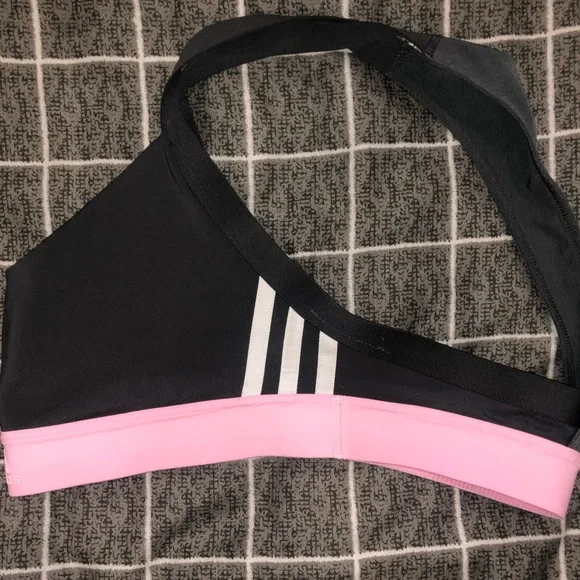 Adidas Women’s All Me 3 Stripes Sports Bra - Picture 5 of 7